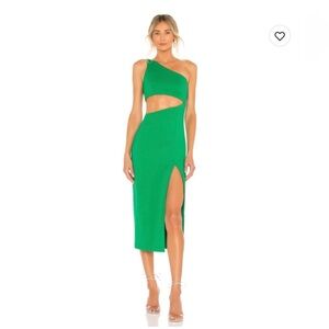 NBD Kody Cutout Midi Dress - Kelly Green Color